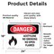 Signmission Acetylene No Smoking No Open Flames Danger Sign, Vinyl Decal, 24in W x 18in L, 2PK OS-2PACK-DS-D-1824-L-1015 - alternate 7